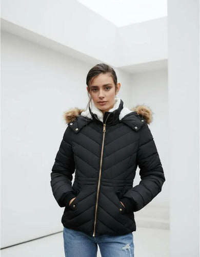 Campera De Abrigo Importada Negro L Liso
