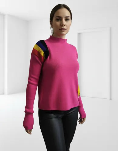 Sweater Apliques Colores Calidad! Fucsia Aplique S U