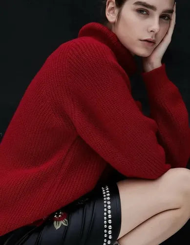 Sweater Pullover Tejido Polera Modelo Amplio