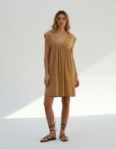 Vestido De Jersey Corto Escote En V