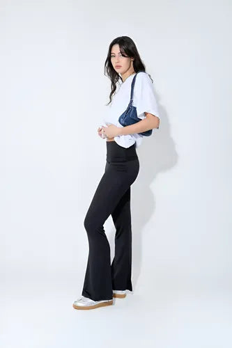 Calza Negra Oxford Cintura Doble