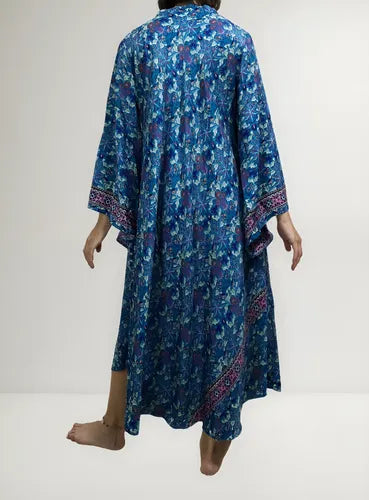 Vestido Mangas Oxford Importado Seda Hindú