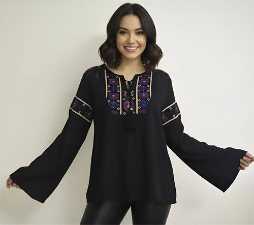 Camisa Blusa Bordada Importada Oxford