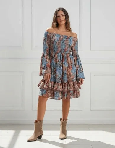 Vestido De Seda Hindú Corto Nido De Abeja Mod. 8
