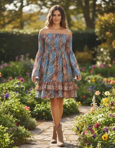Vestido De Seda Hindú Corto Nido De Abeja Mod. 8