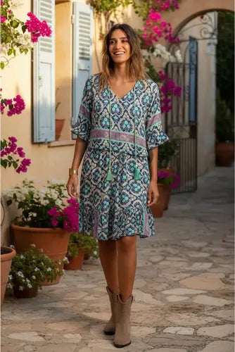 Vestido De Seda Hindú Mod. 5