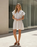 Vestido Con Puntillas Corto Modelo Grande
