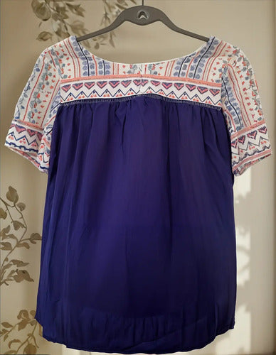 Remera Blusa Importada  Talle Xs S Violeta Oscuro Lisa S