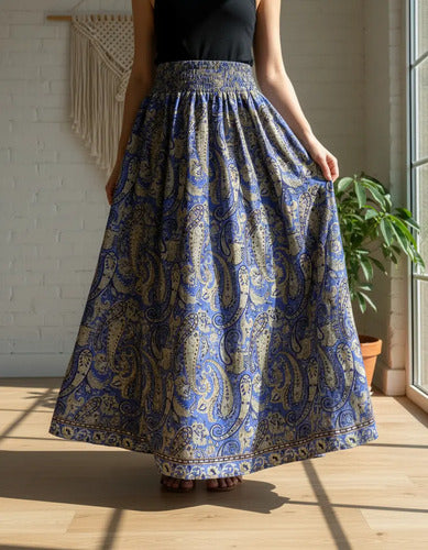 Pollera De Seda Hindú Evasé