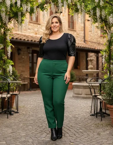 Remera  Modal Mangas Princesa De Eco Cuero Talle Grande