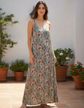 Vestido Sin Mangas De Seda Hindú Amplio