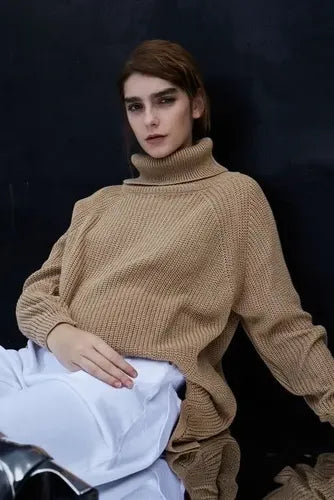 Sweater Pullover Tejido Polera Modelo Amplio