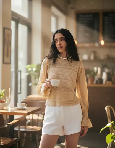 Sweater Tejido Importado Cod. 38 Beige Único