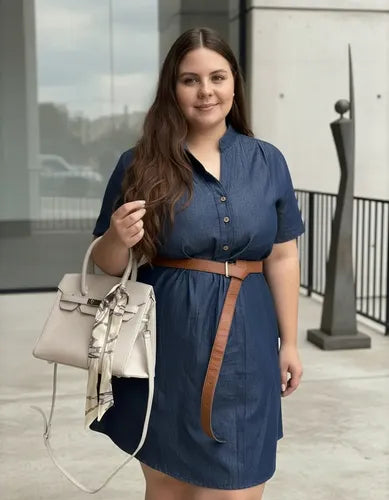 Vestido Jean Denim Talle Grande Talle Especial