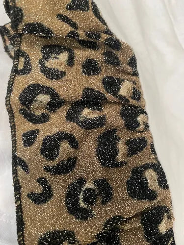 Remera De Algodón Y Lurex Animal Print