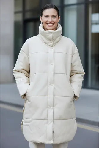 Tapado Campera Puffer Eco Cuero Talle Grande  Hasta 3xl