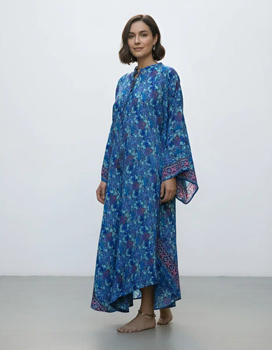 Vestido Mangas Oxford Importado Seda Hindú