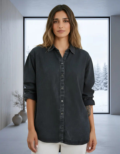 Camisa De Jean Importada Nevada Modelo Grande