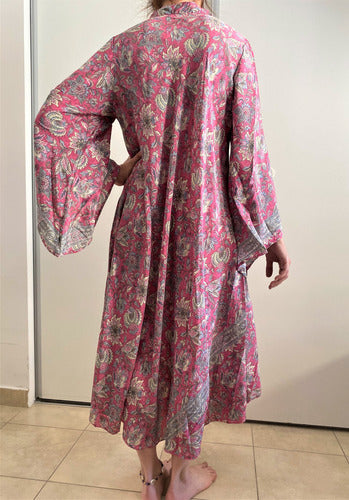 Vestido Mangas Oxford Importado Seda Hindú
