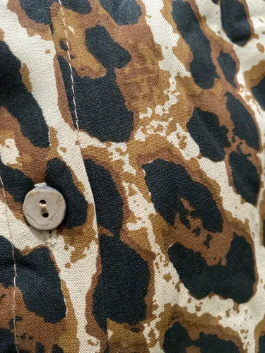 Vestido Largo Estilo Camisero Estampado Boho