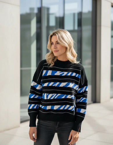 Sweater Tejido Rayado Colores