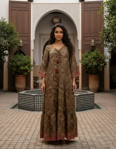 Vestido Seda Hindú India Fiesta