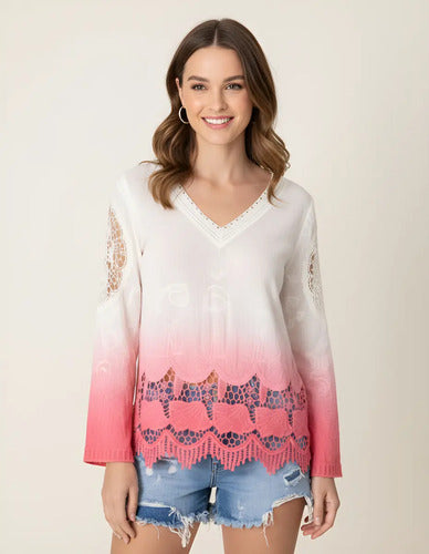 Camisa Blusa Importada Estilo Boho Batik
