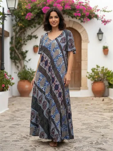 Vestido Largo Hindú Fiesta Importado India Talle Grande Xxxl