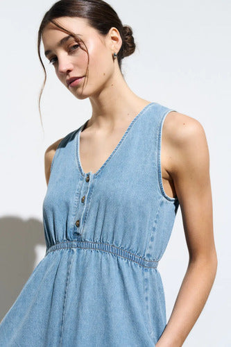 Vestido Jean Camisero  Largo