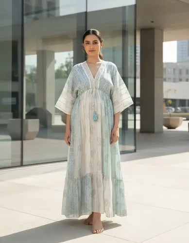 Vestido Largo De India Con Lurex