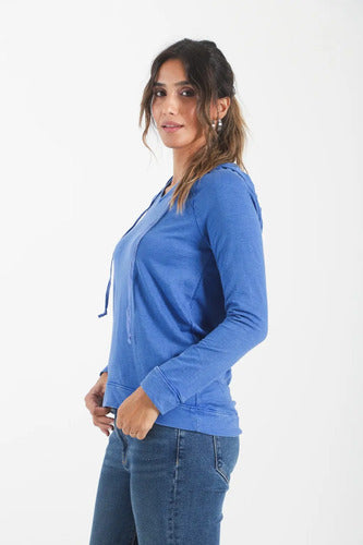 Buzo Básico Liviano Oversize Único Azul Lisa