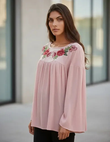 Blusa Camisa Bordada Importada Boho Tipo Vars India Style