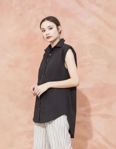 Camisa Camisola De Diseño Sin Mangas Oversize