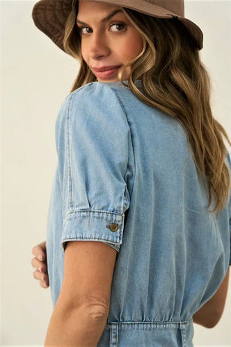 Vestido Jean Denim Nuevo 2da Selección Celeste Lisa L