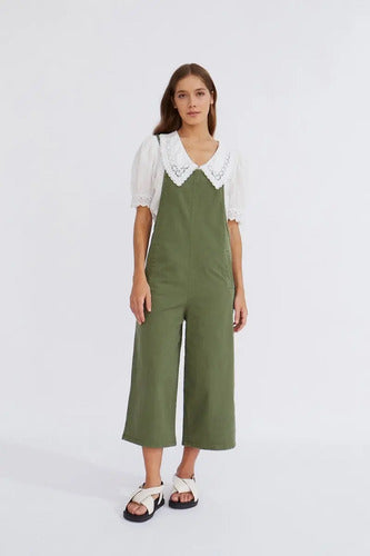 Mono Gabardina Enterito Mono Pantalón Negro Lisa Unico