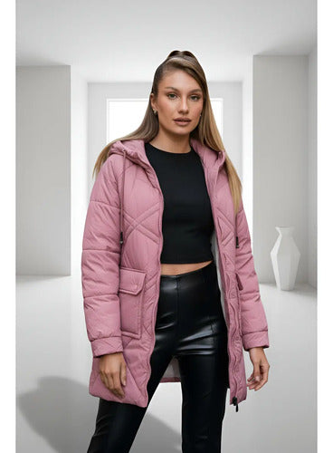 Campera  De Abrigo Puffer Importada Larga