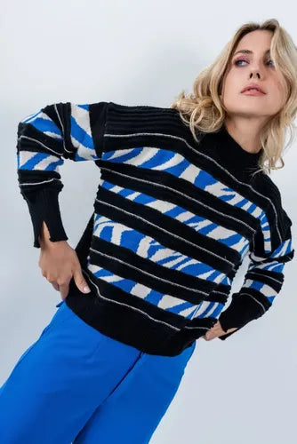 Sweater Tejido Rayado Colores