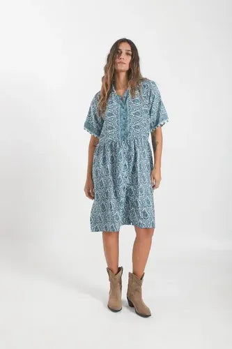Vestido Midi De Seda Hindú Mod. 89