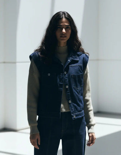Chaleco Denim Jean Azul Lisa L