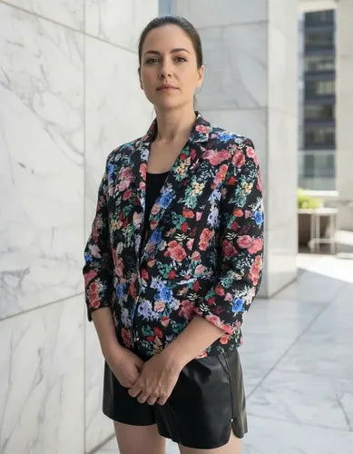 Saco Chaqueta Blazer Floreado Importado