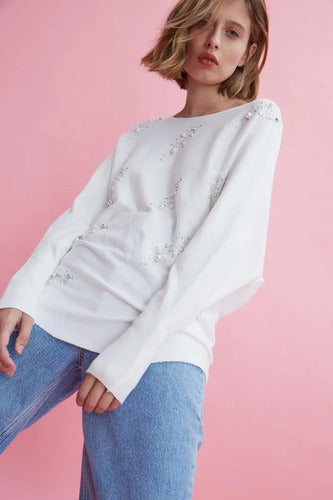 Sweater Tejido Con Strass Importado Cod. 215 Calidad!