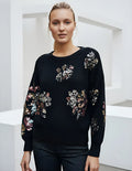 Sweater Tejido Panal Importado Lentejuelas Paillettes Negro Lentejuelas Único