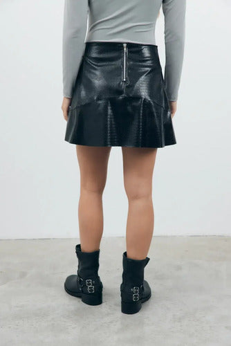 Mini Ecocuero Pollera Falda