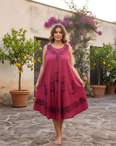 Vestido Solero Importado India Hindú Talle Grande Hasta Xxxl
