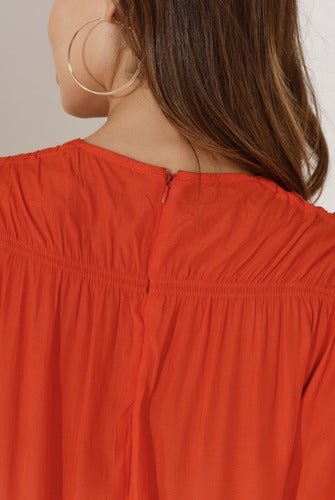 Vestido De Simil Seda Largo Con Bolsillos Verde Liso Único