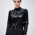 Blusa Manga Larga De Fiesta Noche Metalizada