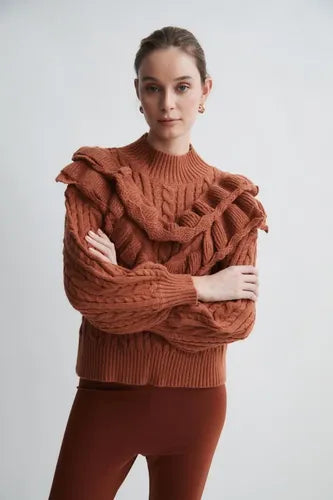 Sweater Tejido Importado Modelo Amplio Negro Liso Único