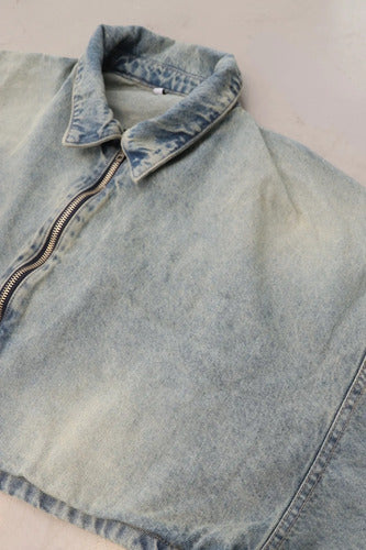 Campera De Jean Corta Modelo Amplio Oversize