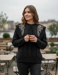 Sweater Tejido Folk Cuello Grande Bordado Cod. 008