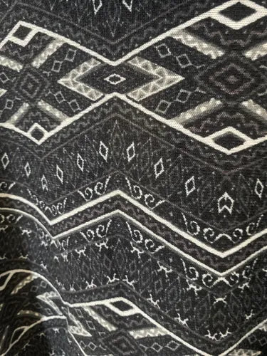 Vestido De Lanilla Estampado Gris Oscuro Estampado M